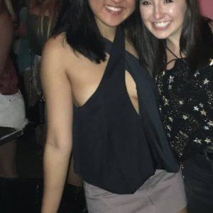 Silence + Noise Satin Contrast Cross-Front Cami - M